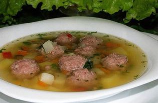 Фрикаделевый суп (пошаговый фото рецепт)