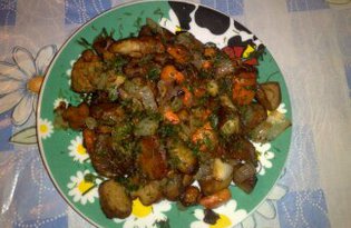 Жареные белые грибы с морковью и луком. Рецепт с пошаговым фото.