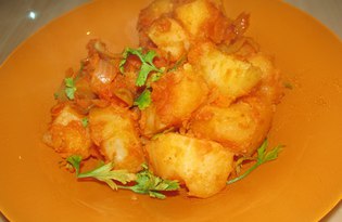 Рецепт "Картофель с луком и морковью" пошаговое фото