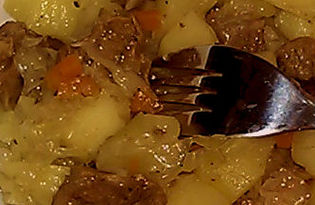 Рецепт "Овощное рагу с говядиной" пошаговое фото мультиварка Panasonic