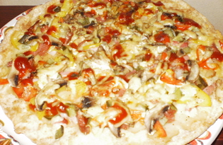 Пицца "Болгария" (пошаговый фото рецепт)