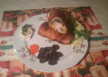 Рулет из куриной грудки фаршированный сыром и шампиньонами (Рецепт с пошаговыми фото)