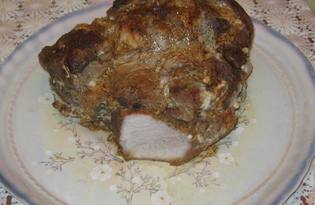 Запечённая свиная лопатка (пошаговый фото рецепт)