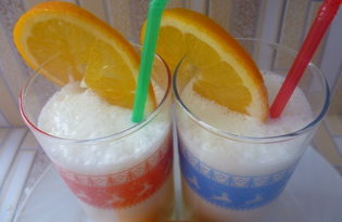 Рецепт "Апельсиновый молочный коктейль" пошаговое фото