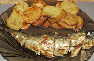 Рецепт "Запеченная скумбрия с картофелем" пошаговое фото