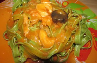 Паста со шпинатом в томатном соусе (рецепт с пошаговым фото)