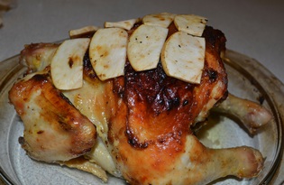 Курица фаршированная яблоками (рецепт с пошаговыми фото)