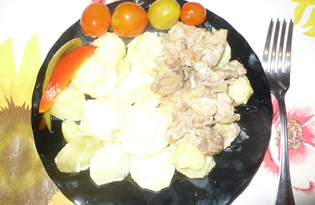 Картофель с мясом под майонезом (рецепт с пошаговыми фото)