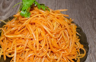Морковь по корейски с кориандром (пошаговый фото рецепт)
