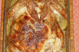 Фаршированная курица (пошаговый фото рецепт)