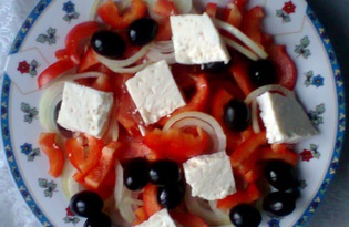 Греческий салат (пошаговый фото рецепт)