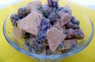 Салат «По-быстрому» с сухариками (пошаговый фото рецепт)