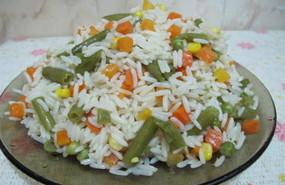 Рис басмати с овощной замороженной смесью в мультиварке Shivaki SMC-8351(пошаговый фото рецепт)