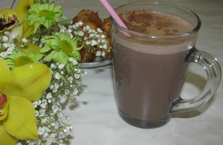 Шоколадно - банановый коктейль (пошаговый фото рецепт)