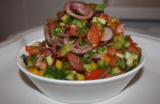 "Чабан салат" (пошаговый фото рецепт)
