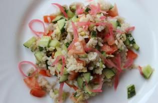 Салат с рисом и авокадо (пошаговый фото рецепт)