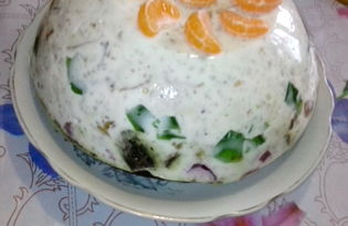 Торт "Калейдоскоп" с разноцветным желе (пошаговый фото рецепт)