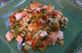 Семга с овощами и рисом (пошаговый фото рецепт)