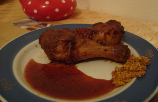 Курица в медово-горчично-винном соусе (рецепт с пошаговыми фото)