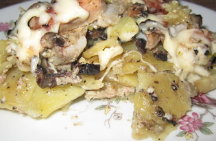 Министерский картофель с брокколи и грибами (пошаговый фото рецепт)