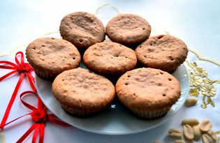 Ореховые кексы с клубникой (пошаговый фото рецепт)