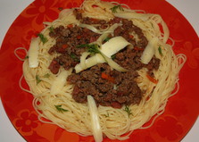 Спагетти с соусом "Болоньезе" (пошаговый фото рецепт)