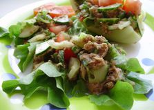 Свежий салат с тунцом (пошаговый фото рецепт)