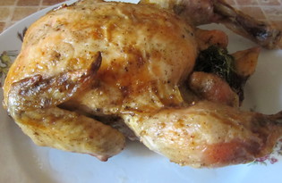 Румяная курица с зеленью (рецепт с пошаговыми фото)