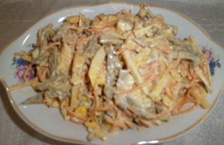 Нежный салат (рецепт с пошаговыми фото)