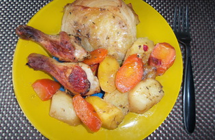 Курица с овощами в пакете (рецепт с пошаговыми фото)