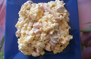 Домашний салат с грибами (рецепт с пошаговыми фото)