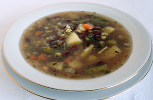Вегетарианский суп из фасоли (пошаговый фото рецепт)