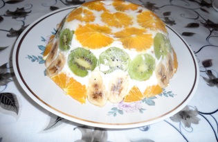 Сметанный торт "Апельсины на снегу" (пошаговый фото рецепт)
