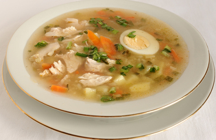 Легкий куриный суп (пошаговый фото рецепт)