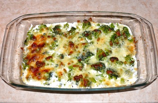 Брокколи, запеченные с сыром (пошаговый фото рецепт)