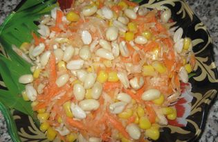 Салат Витаминный с капустой и морковью (пошаговый фото рецепт)