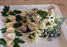 Салат со шпинатом (пошаговый фото рецепт)