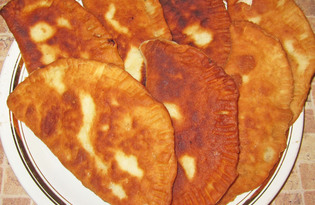 Татарские чебуреки с мясом (пошаговый фото рецепт)