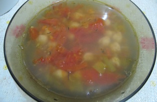 Суп с нутом и помидорами в мультиварке (пошаговый фото рецепт)