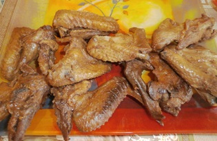 Крылышки в медовом соусе в духовке (пошаговый фото рецепт)