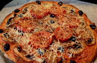 Итальянская пицца с грибами (пошаговый фото рецепт)