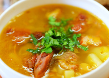 Гороховый суп с копчёными куриными спинками (пошаговый фото рецепт)