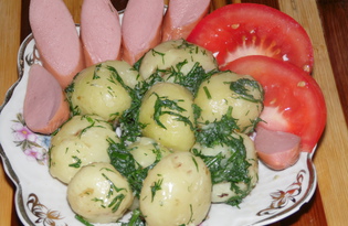 Отварной молодой картофель с укропом (пошаговый фото рецепт)