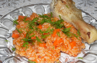 Рис с томатной пастой (пошаговый фото рецепт)