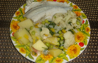 Рыба на пару с овощами (пошаговый фото рецепт)