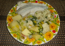 Рыба на пару с овощами (пошаговый фото рецепт)