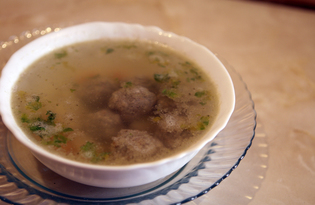 Суп с рыбными фрикадельками (пошаговый фото рецепт)