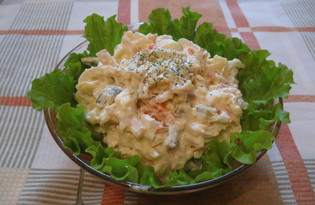 Салат из кальмаров "Праздничный" (пошаговый фото рецепт)