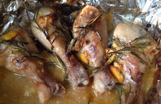 Куриные голени в маринаде с розмарином (пошаговый фото рецепт)