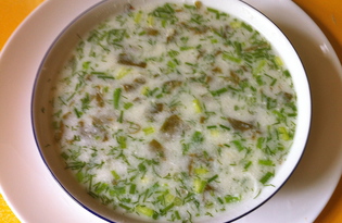Холодный суп из щавеля (пошаговый фото рецепт)